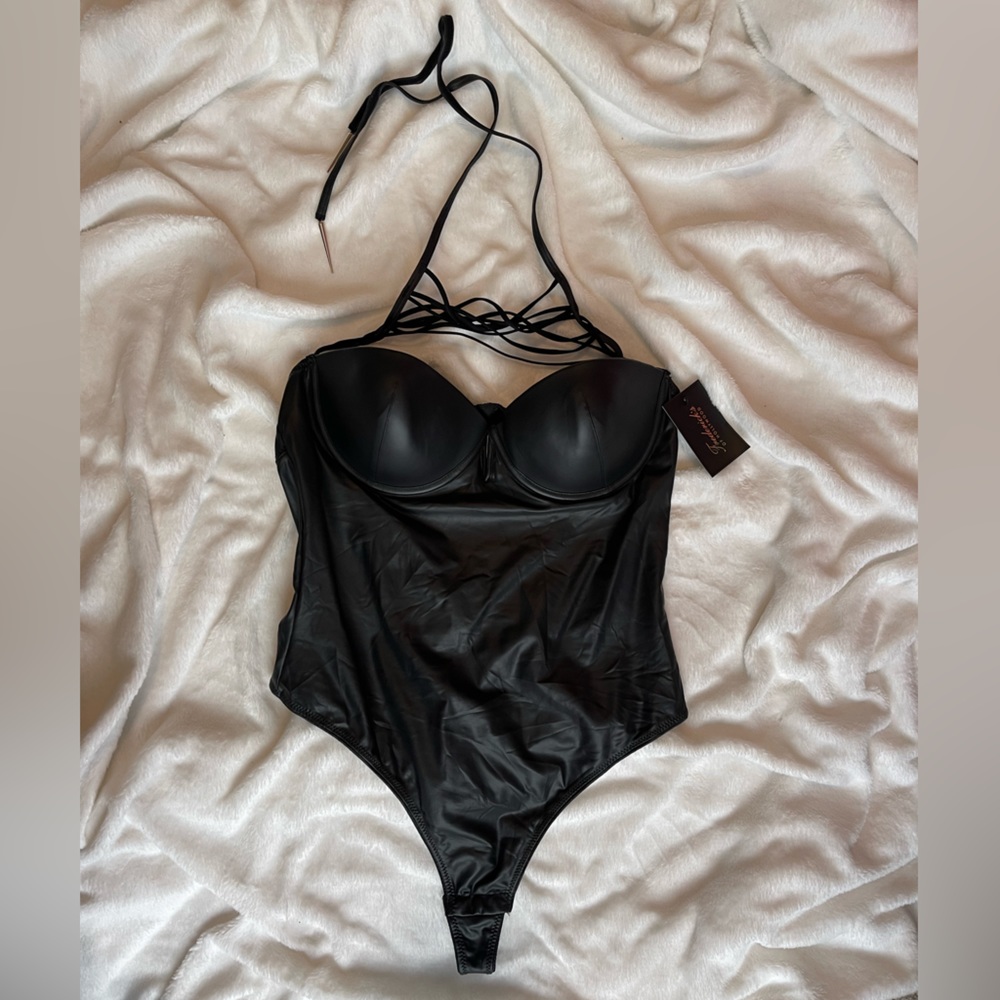 Frederick's of Hollywood black bodysuit new